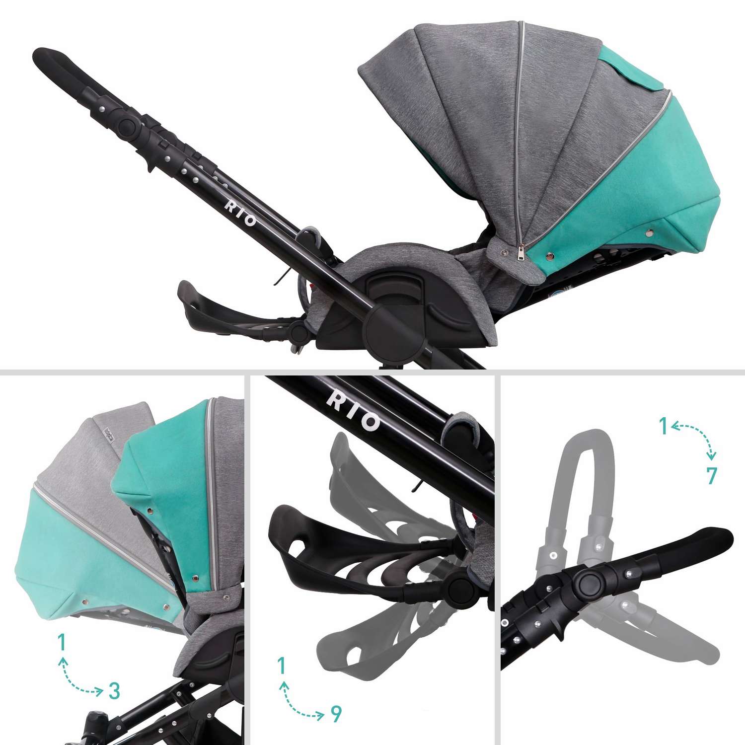Коляска 2в1 Babyton Rio Silver - фото 6