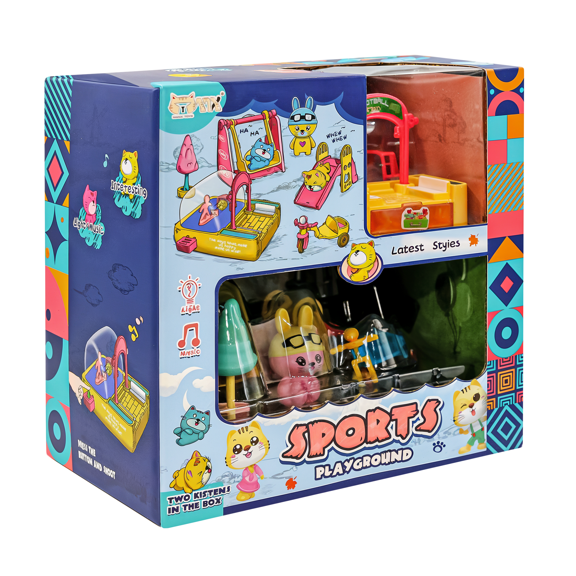 Игровой набор SHARKTOYS Спортивная площадка для котят - фото 5