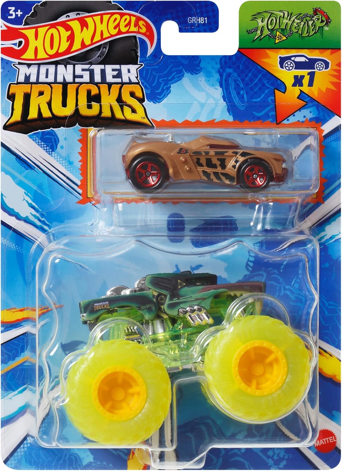 Монстр-трак Hot Wheels Hot Weiler 1:64 GRH81 - фото 1