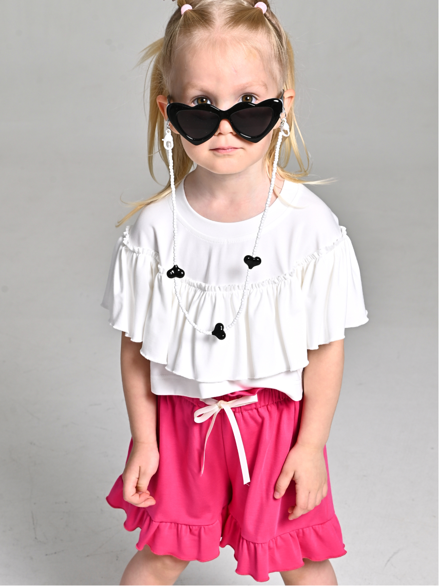 Костюм Artcher Костюм003Бело-розовый_с_шортами - фото 9