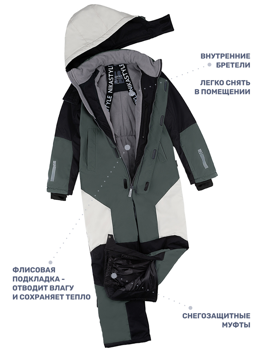 Комбинезон NIKASTYLE 8з6924 мох/черный - фото 10