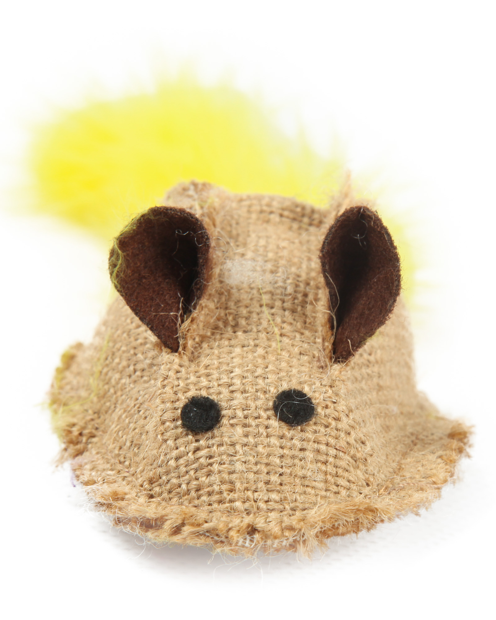 Игрушка для кошек Barbaks Мышка с цветным пером и кошачьей мятой 20см - фото 2