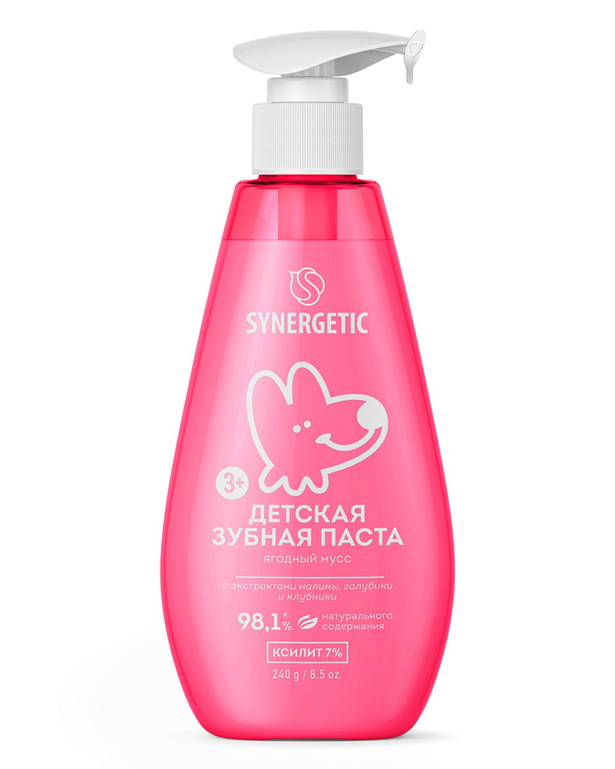 Зубная паста Synergetic без фтора Ягодный мусс 240 г - фото 1