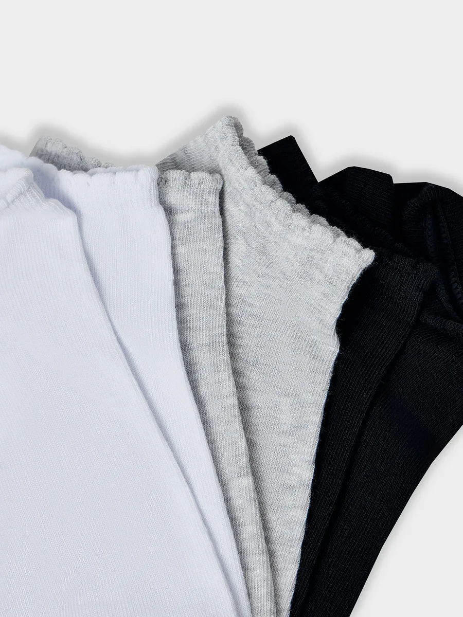 Носки 3 пары Mark Formelle (Марк Формэль) 3004A-3122/белый /св.серый меланж /черный/ - фото 7