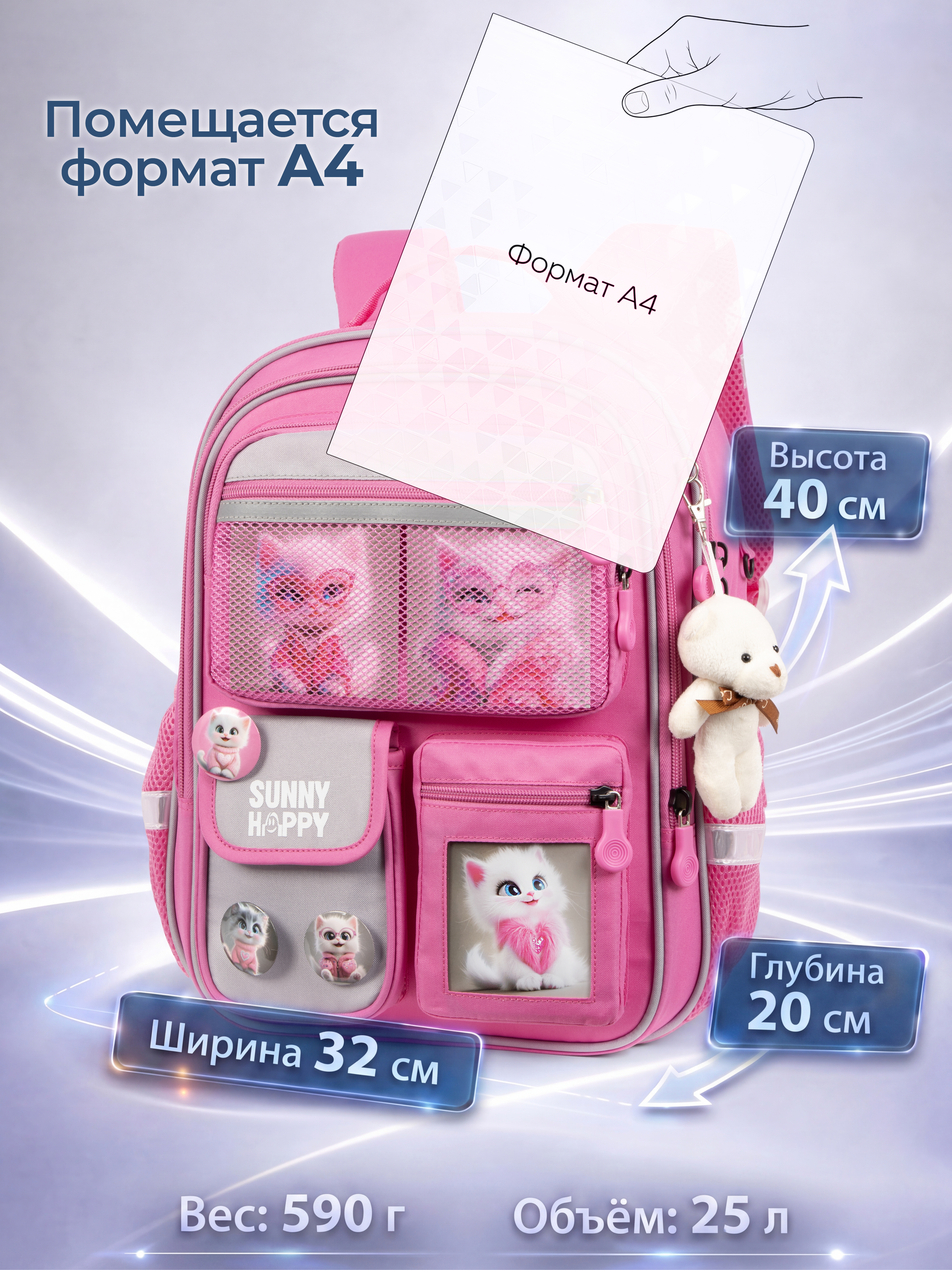 Рюкзак Sunny Happy набор 7 в 1 - фото 10
