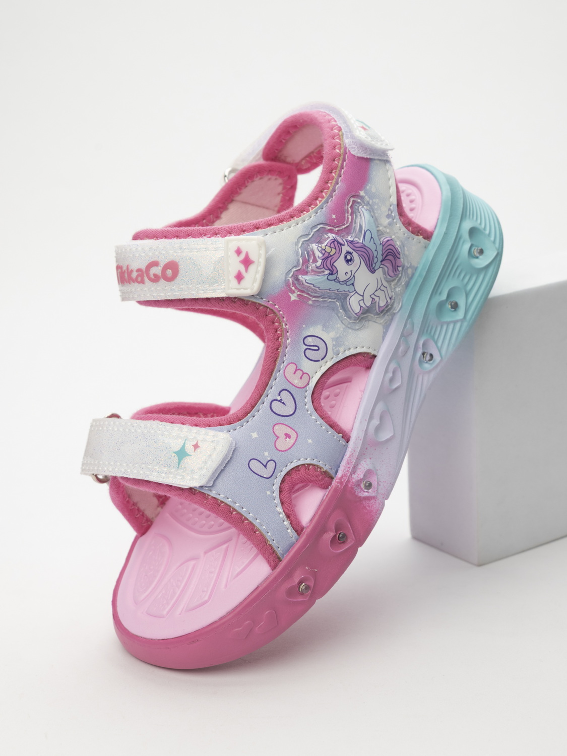 Сандалии TikkaGo 1D07_10182_white-pink-biruza - фото 3