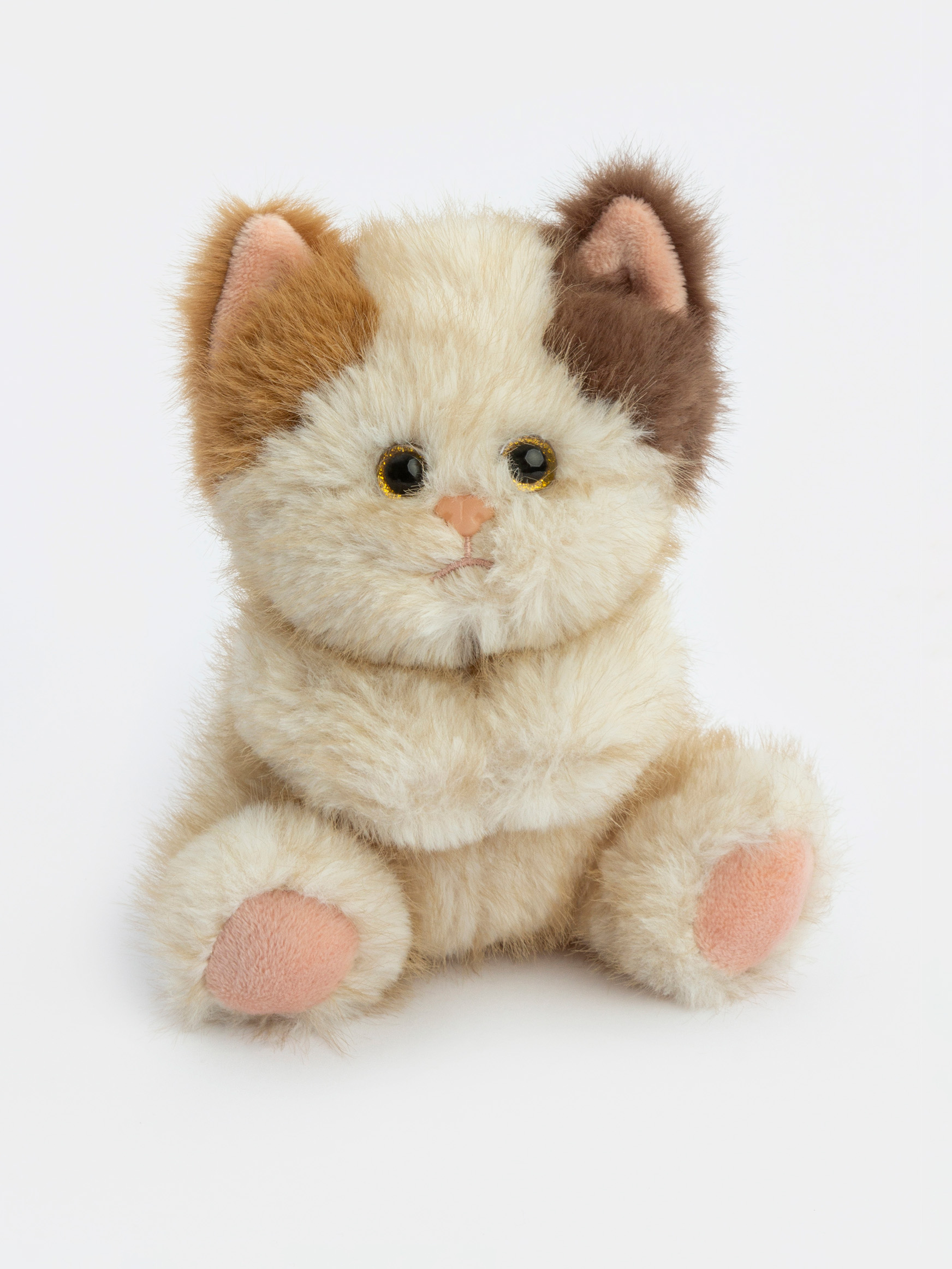 Мягкая игрушка GULLIVER toys Котик бело-коричневый, 15 см - фото 1