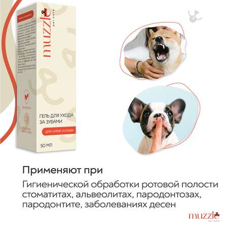 Гель по уходу за зубами Muzzle для кошек и собак 50мл