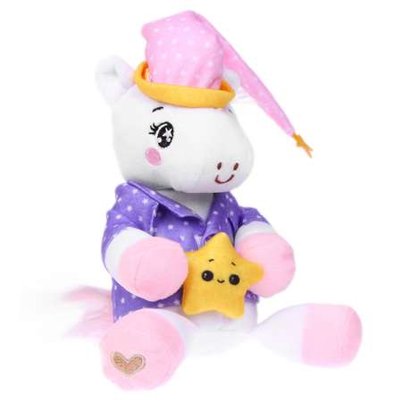 Мягкая игрушка POMPOSHKI единорог 21 см
