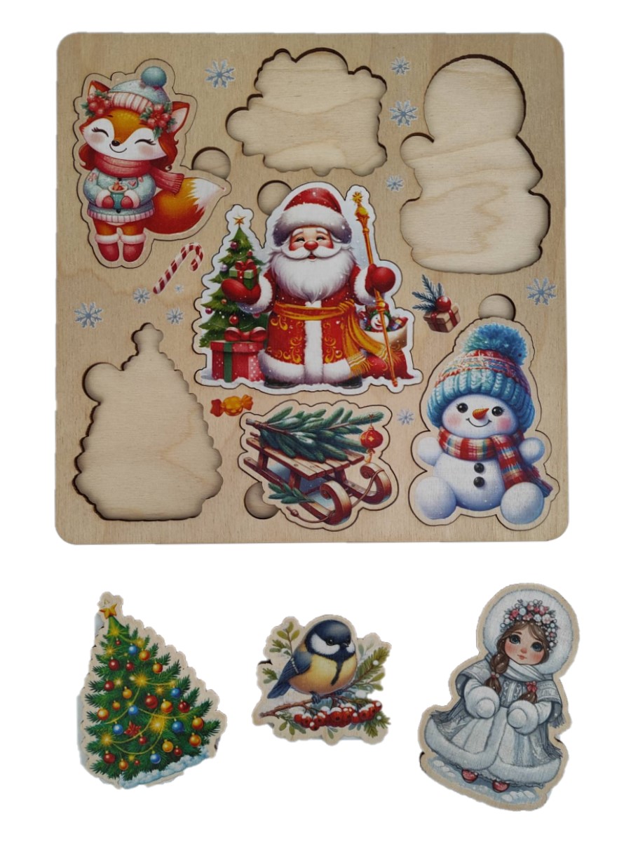 Пазл Задира Дед Мороз деревянный - фото 2