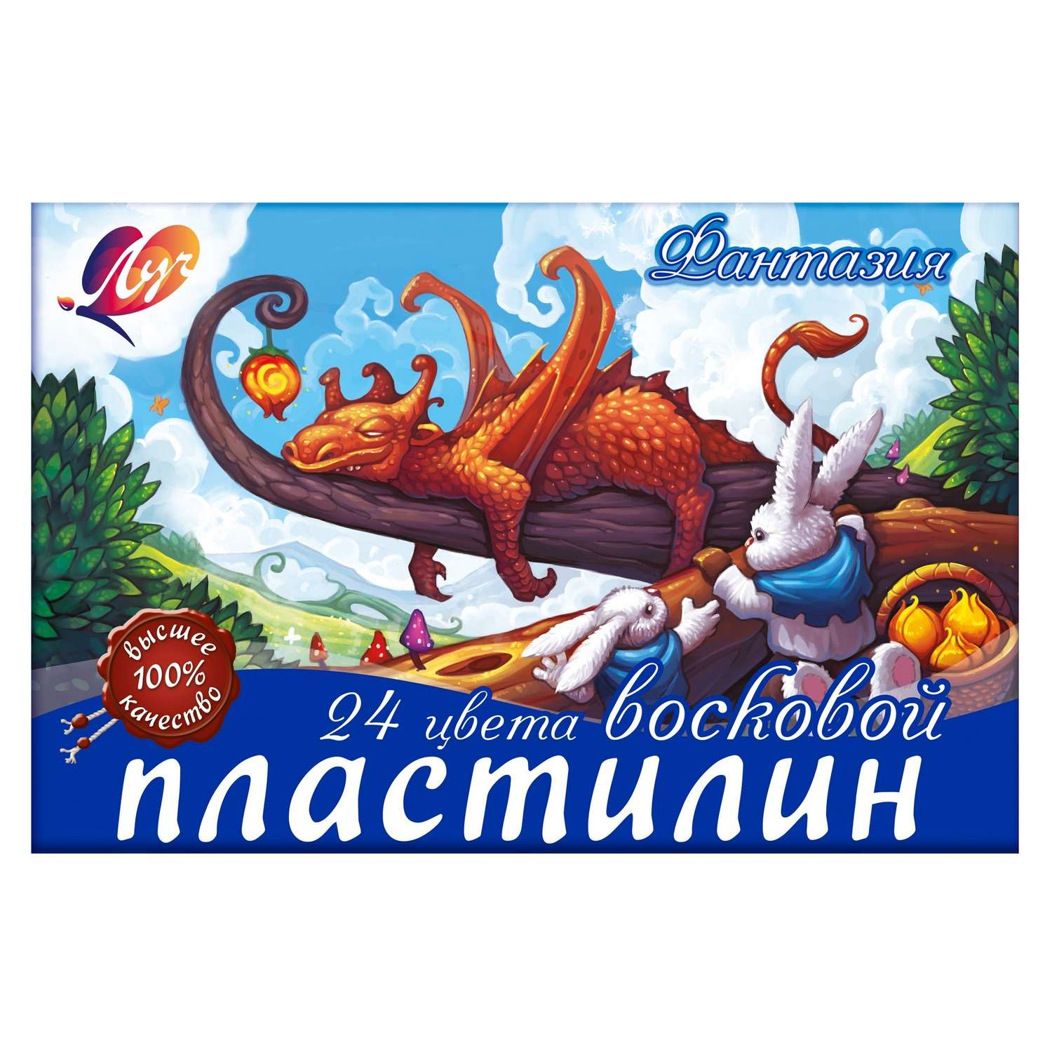 Пластилин Луч восковой 24 цв. в ассортименте - фото 7