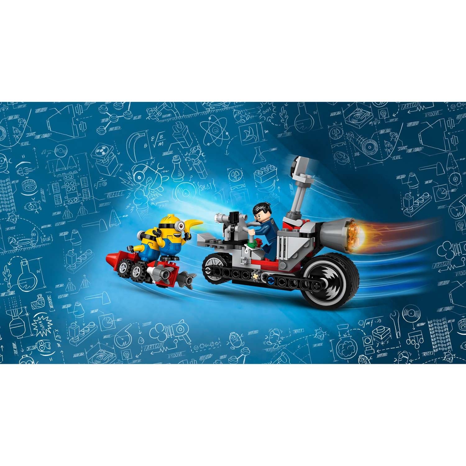Конструктор LEGO Minions Погоня на мотоцикле блочный - фото 10