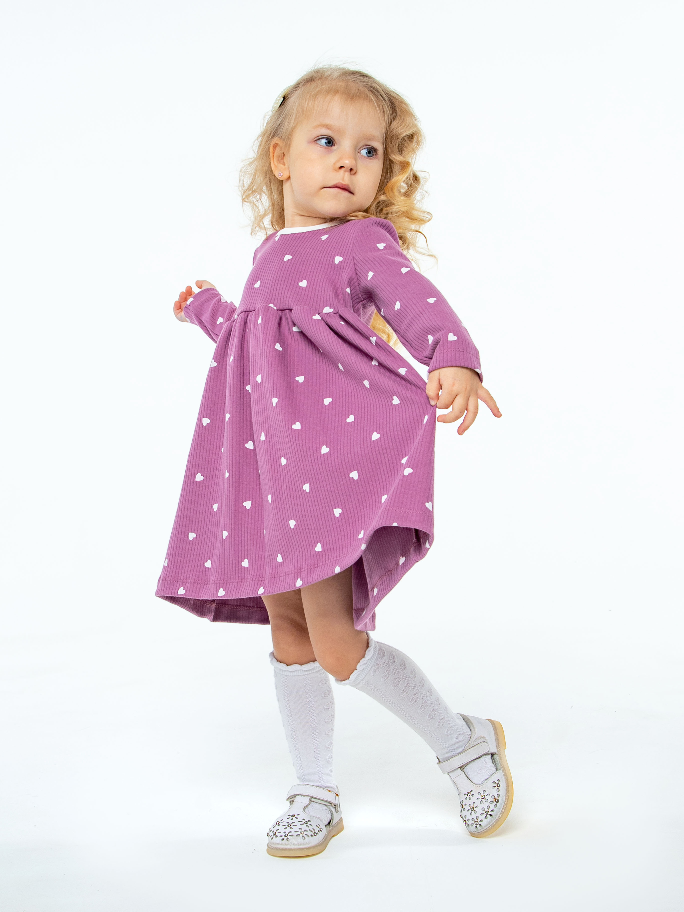 Платье LEVA платье для девочки_мелодия сердец - фото 3