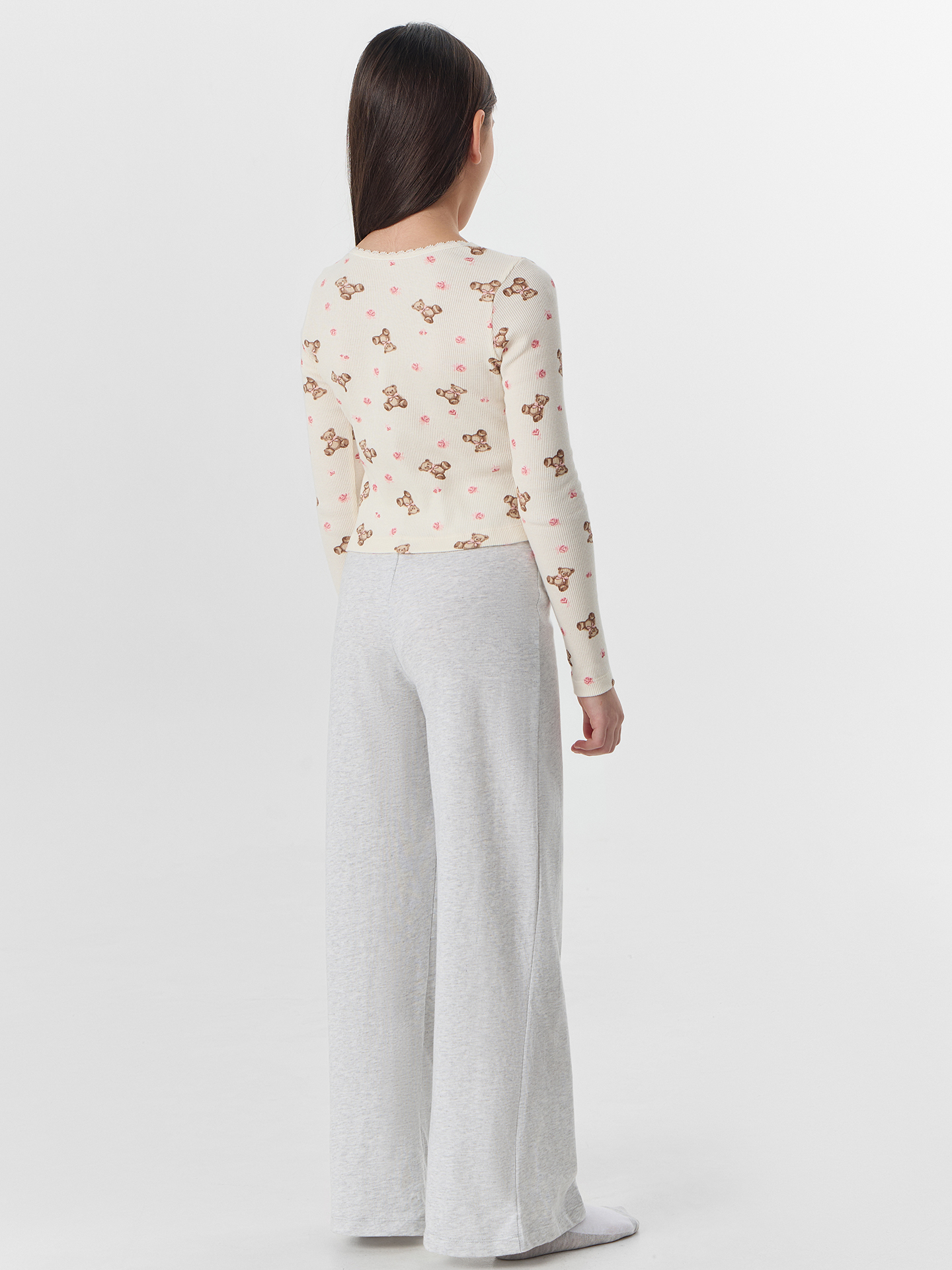 Пижама Mark Formelle (Марк Формэль) 567758/мишки с цветами на молоке +серый меланж 4306-А - фото 2