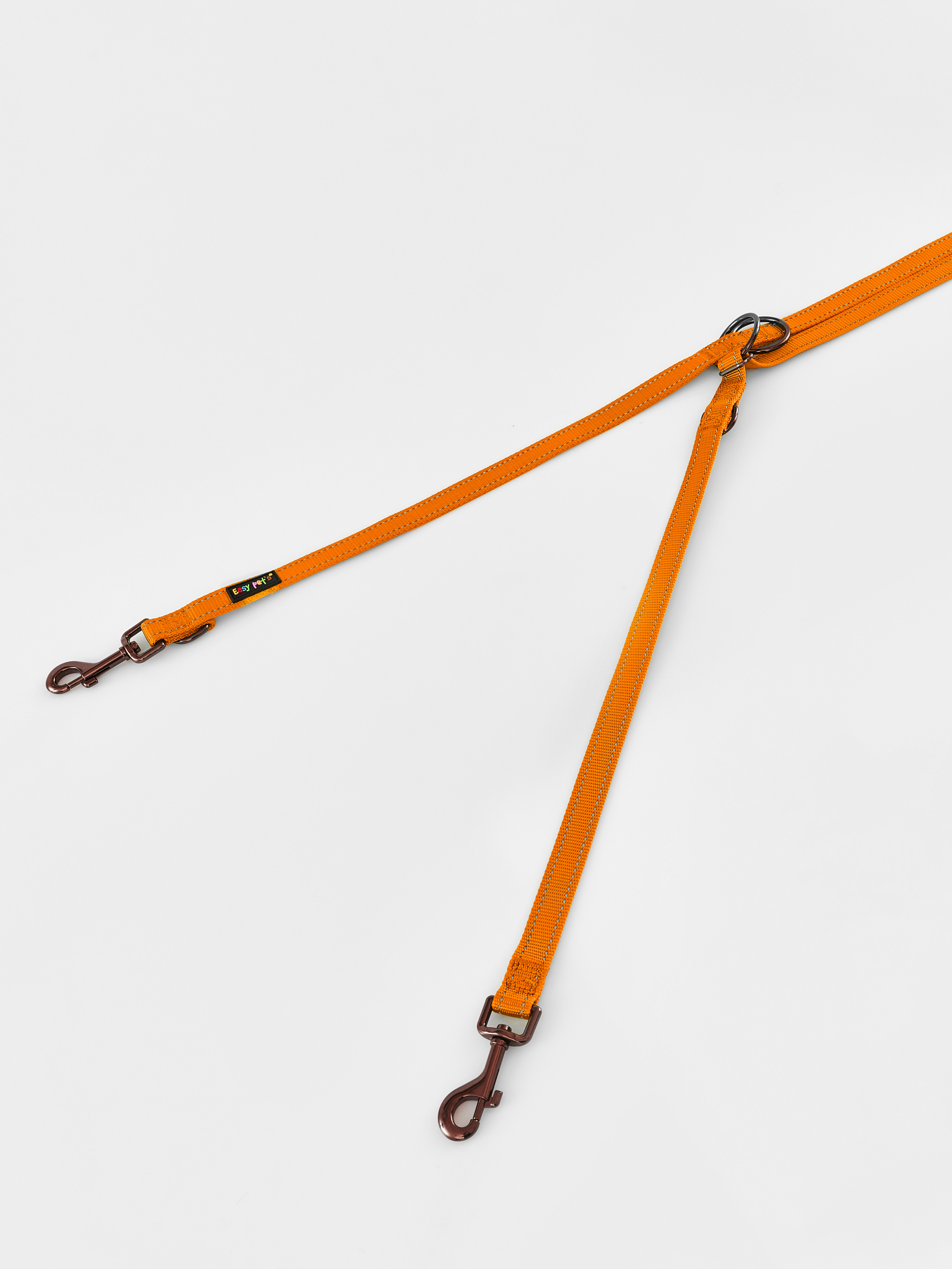 Поводок перестежка для собак Easy Pets 324 цвет Оранжевый р-р M 2см 300см - фото 14