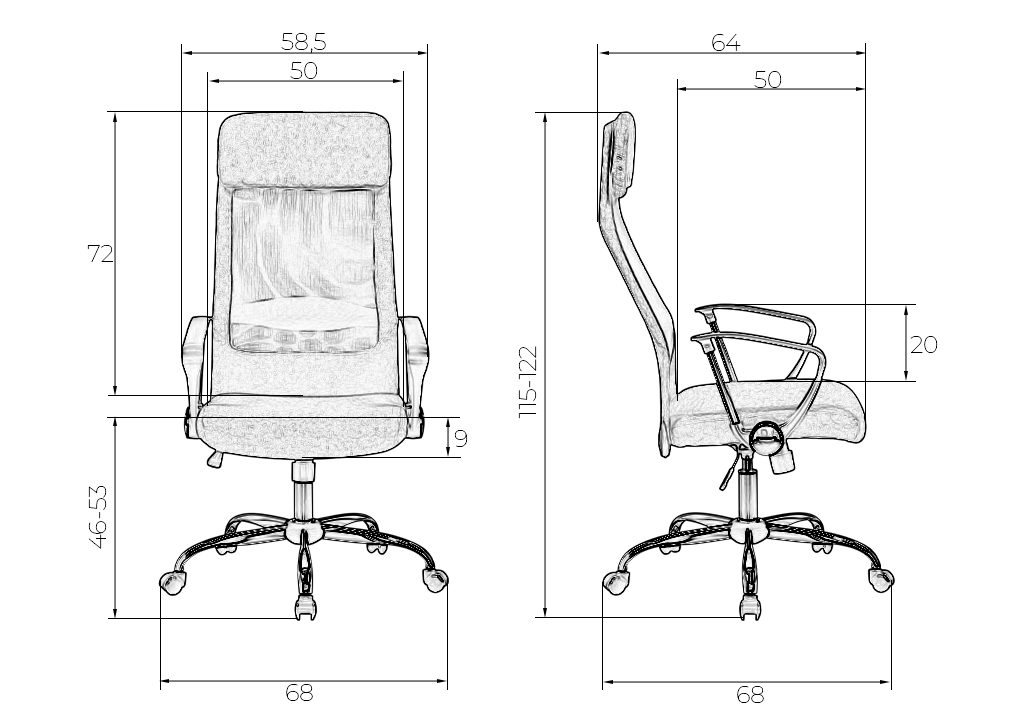 Офисное кресло DOBRIN чёрный - фото 10