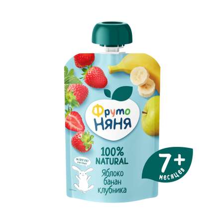 Десерт ФрутоНяня Яблоко-банан-клубника с 7 мес 90 г