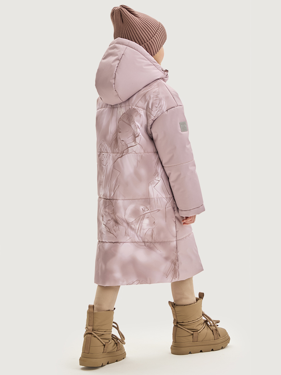 Пальто NIKASTYLE 6з9225 пудра/орхидея - фото 3