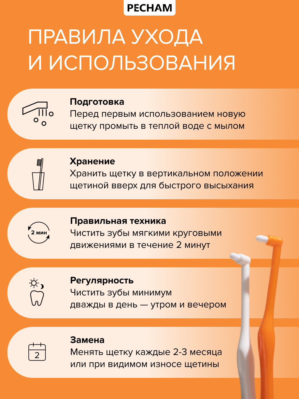 Зубная щетка классическая PECHAM - фото 4