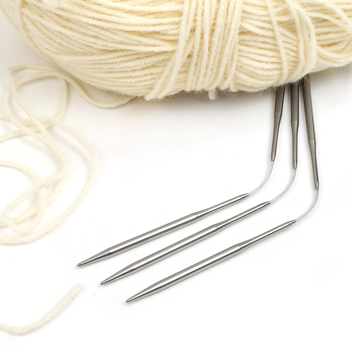 Спицы вязальные чулочные Maxwell гибкие с металлическим тросиком сталь d 4.5 мм 21 см 3 шт - фото 5