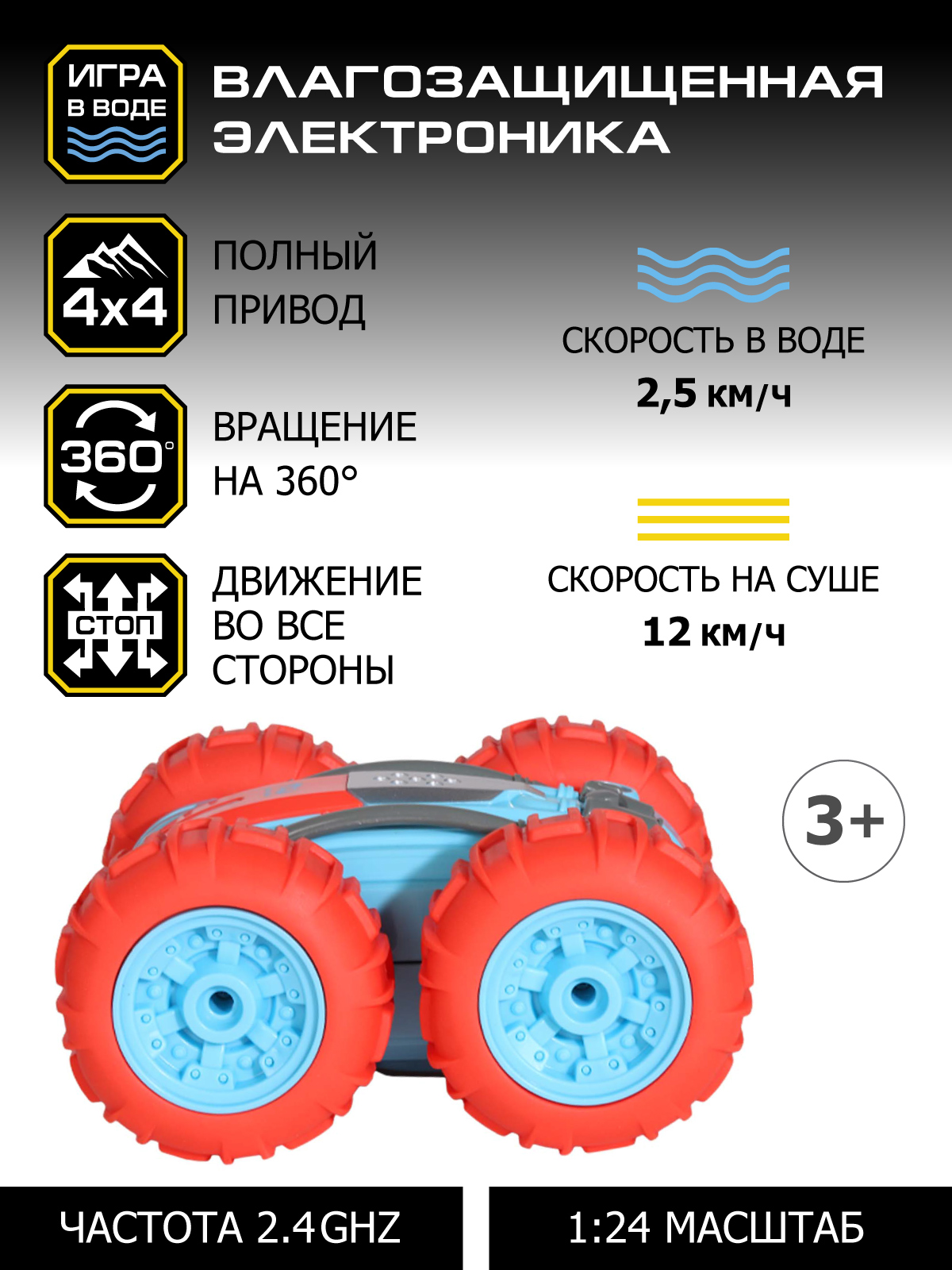 Автомобиль РУ AUTODRIVE 1:24 - фото 3