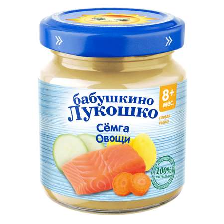 Пюре Бабушкино лукошко Семга-овощи с 8 мес 100 г