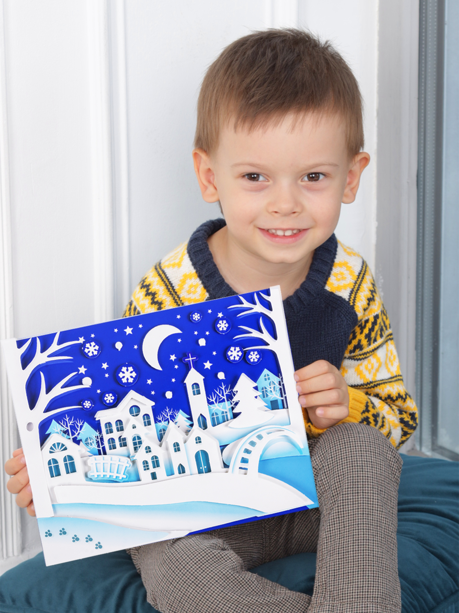 Набор для творчества Дрофа-Медиа Зимний город аппликация - фото 5