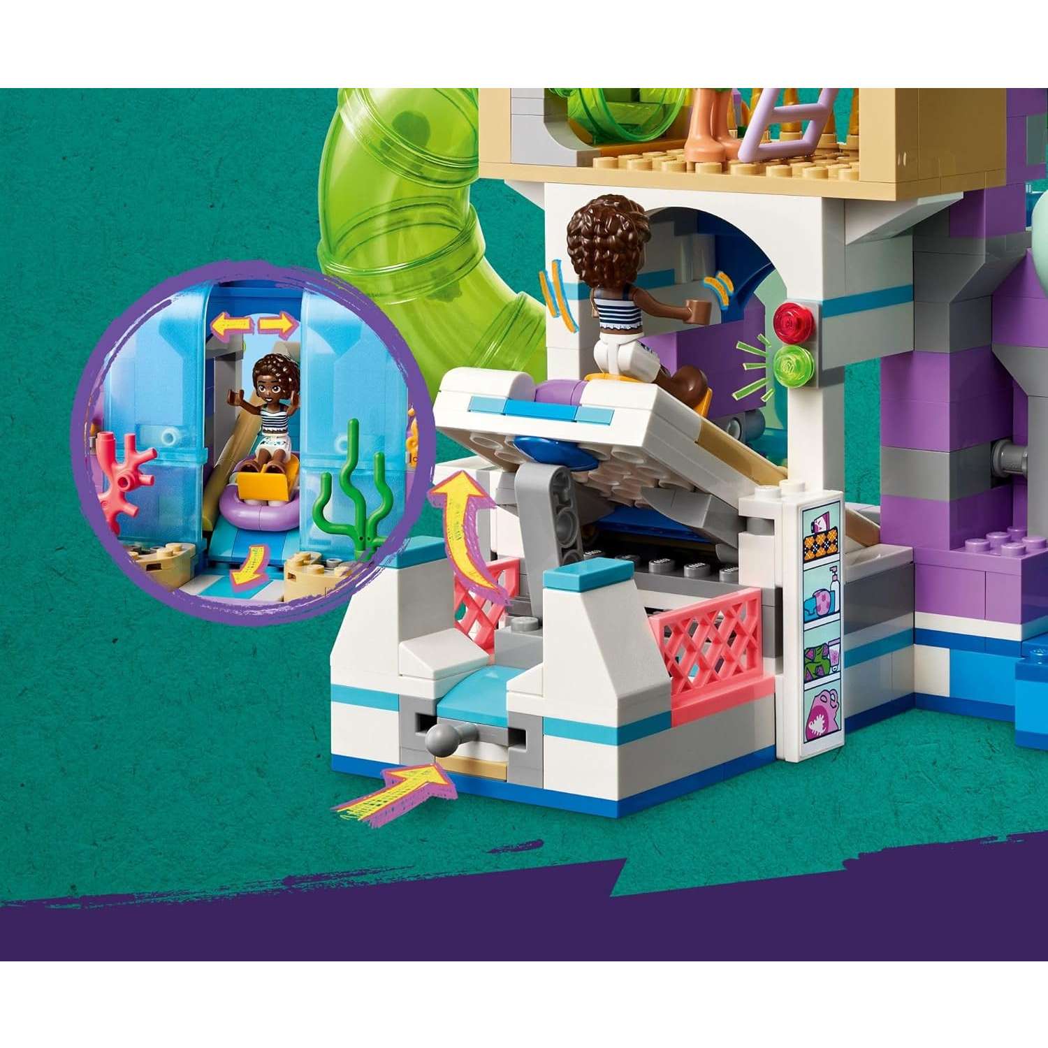 Конструктор LEGO Friends Аквапарк Хартлейк-Сити 814 дет. - фото 10