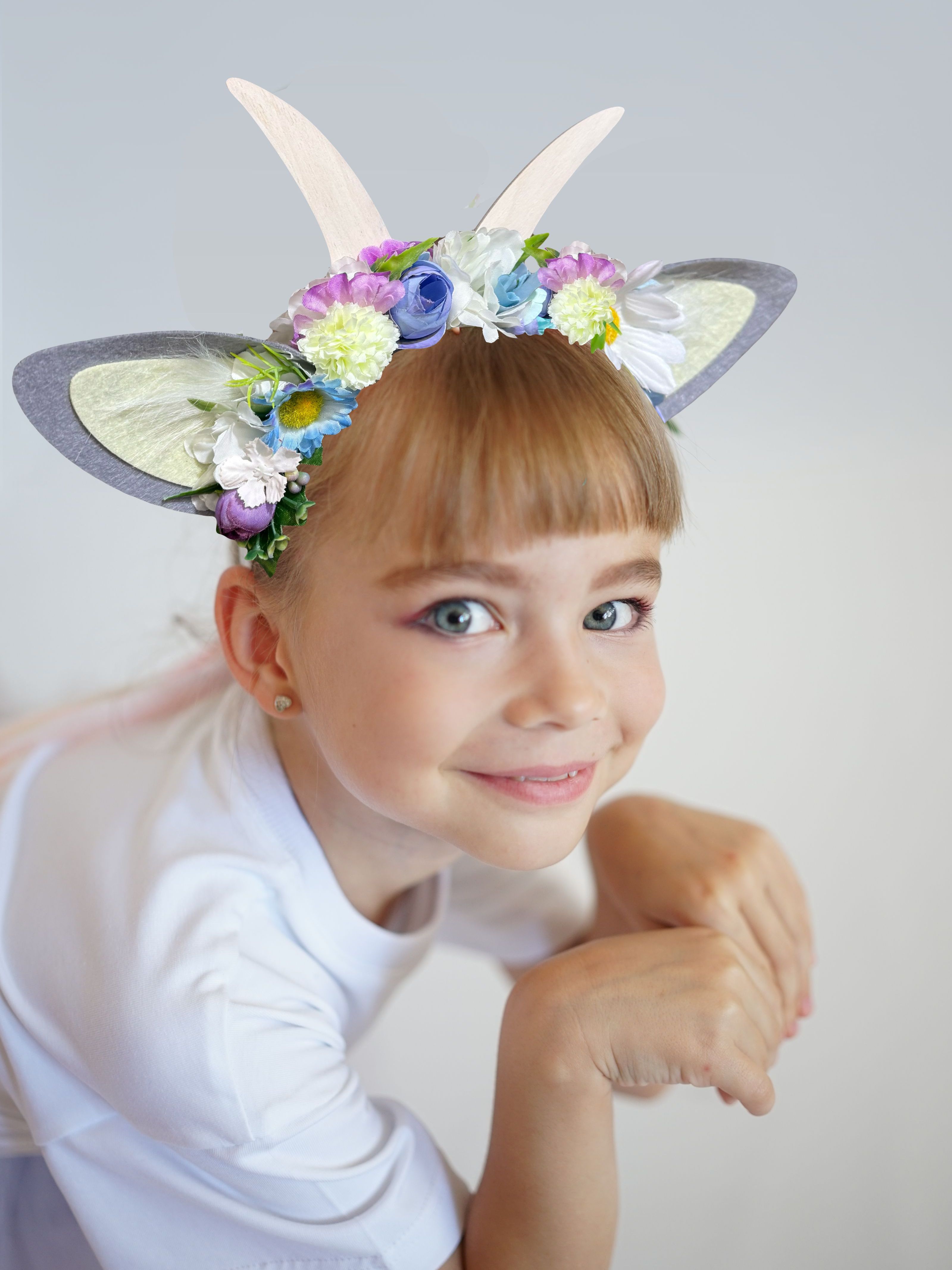 Ободок с ушками козы ЭнчантималсDress ОбУшиКоза - фото 1