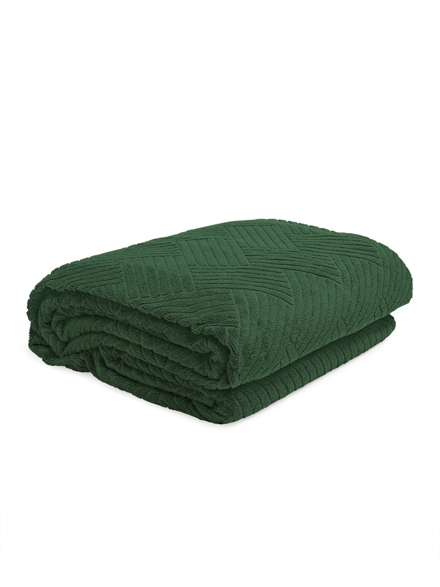 Простыня DeNASTIA махровая зеленый D000145 150 x 200 см 1 шт. - фото 1