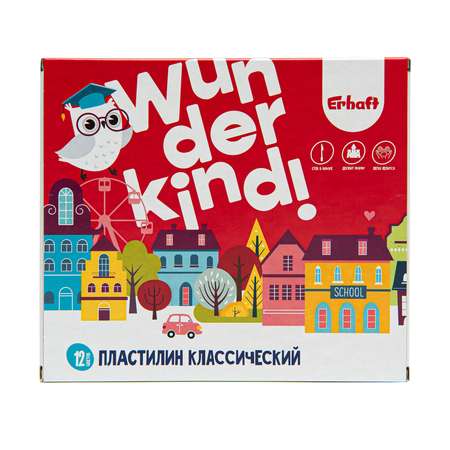 Пластилин Erhaft 12 цв.