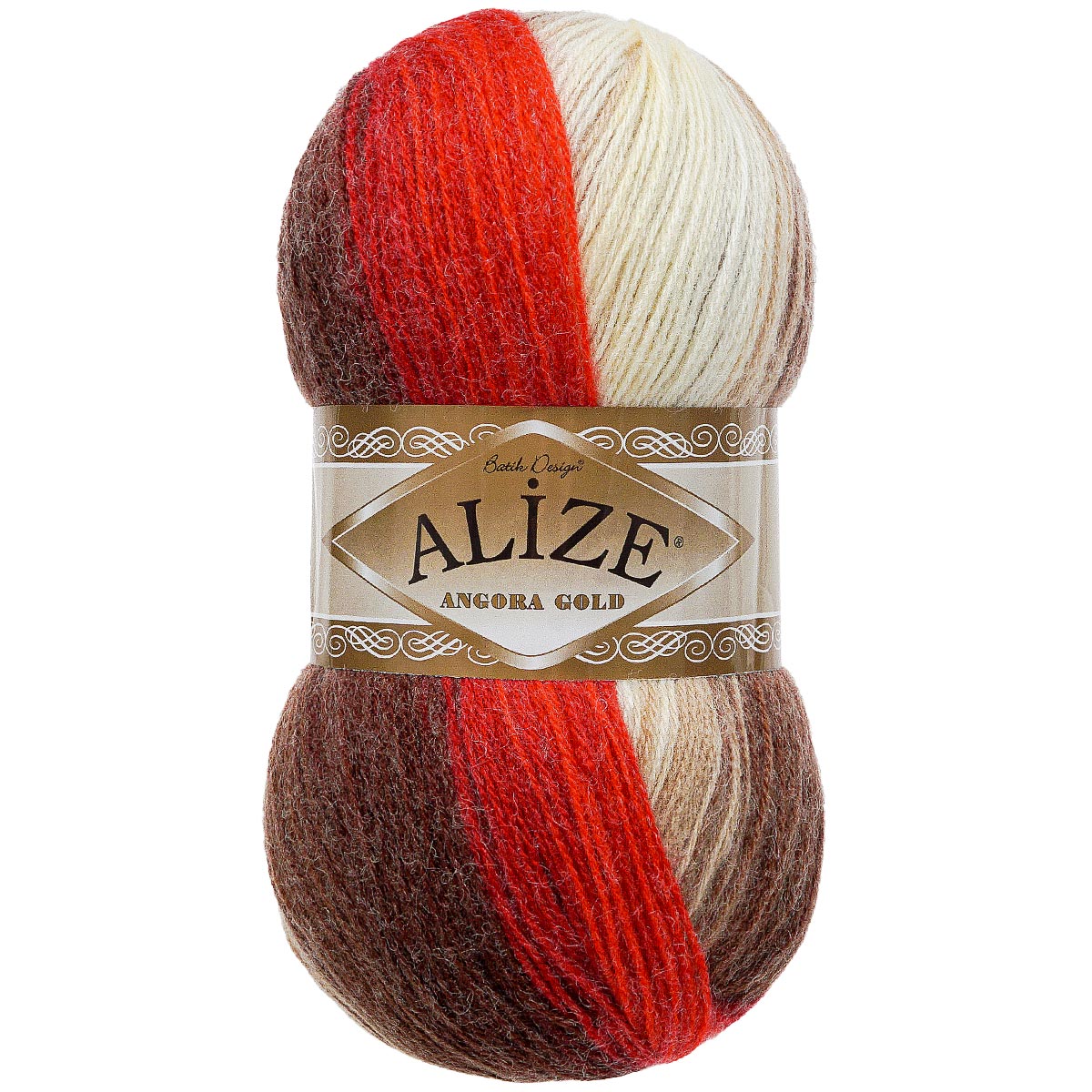Пряжа Alize для вязания зимних вещей Angora Gold Batik 100 гр 550 м 5 мотков 4574 секционный - фото 4