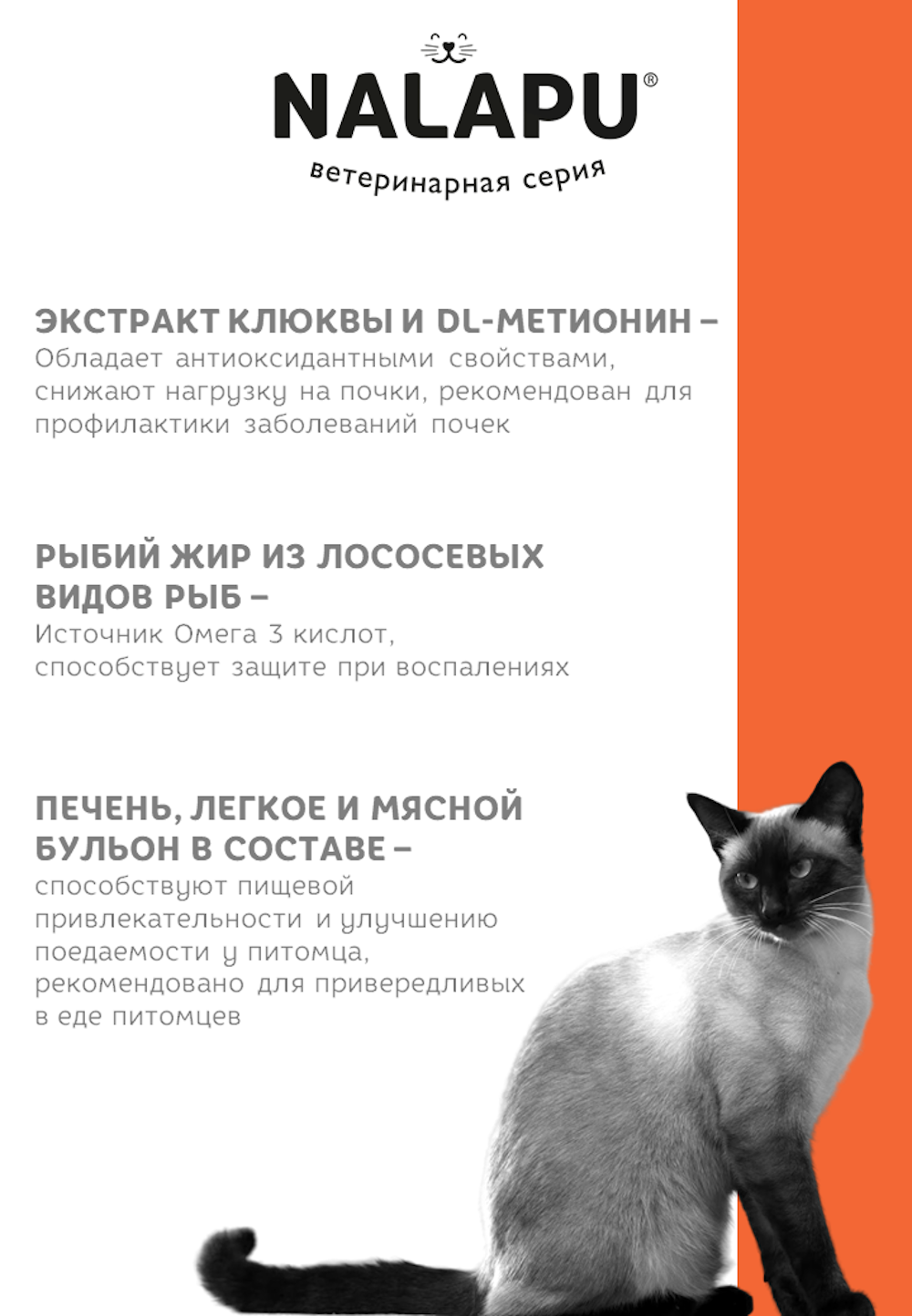Корм для кошек NALAPU Renal для кошек для профилактики заболеваний почек 77г - фото 3