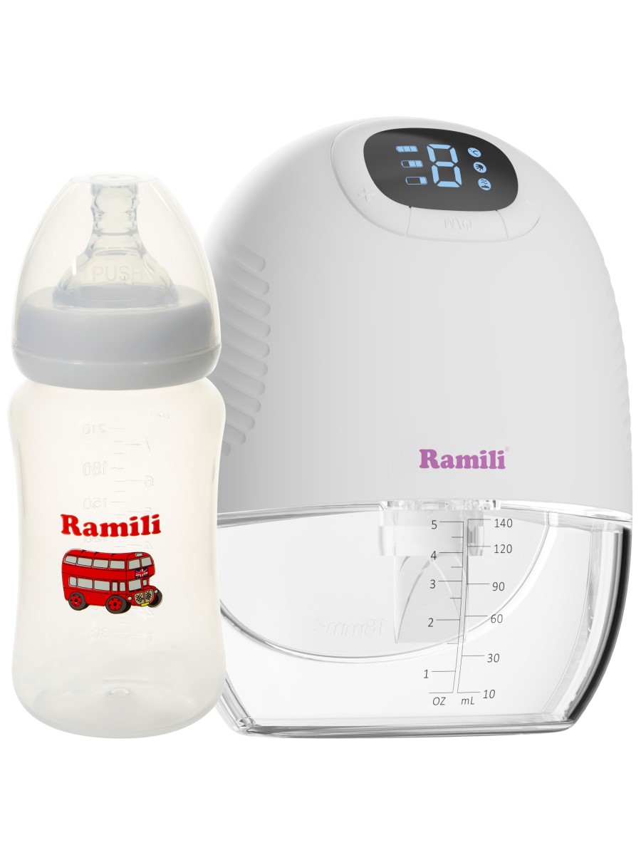 Молокоотсос Ramili SE300 Четырехфазный бионический с бутылочкой - фото 1
