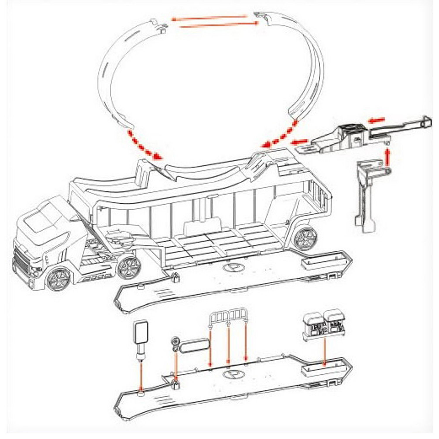 Игровой набор Junfa Трюк 3 в 1 P874-A - фото 6
