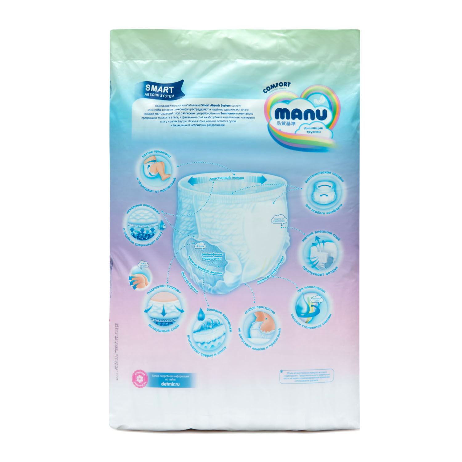 Трусики MANU Comfort M (6-11 кг) 58 шт. - фото 12