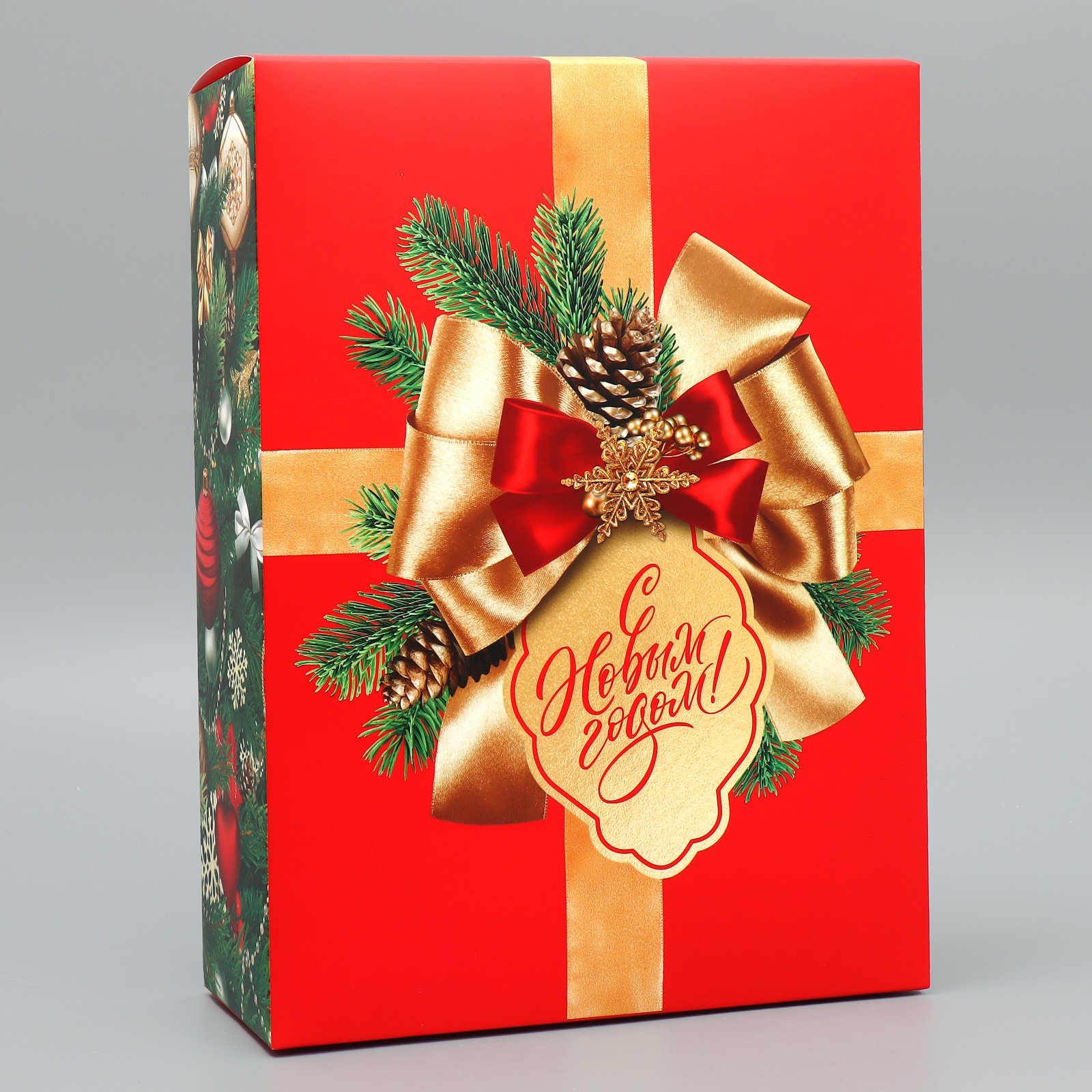 Коробка складная Дарите Счастье "С Новым годом", елочные игрушки, 22 х 30 х 10 см - фото 2