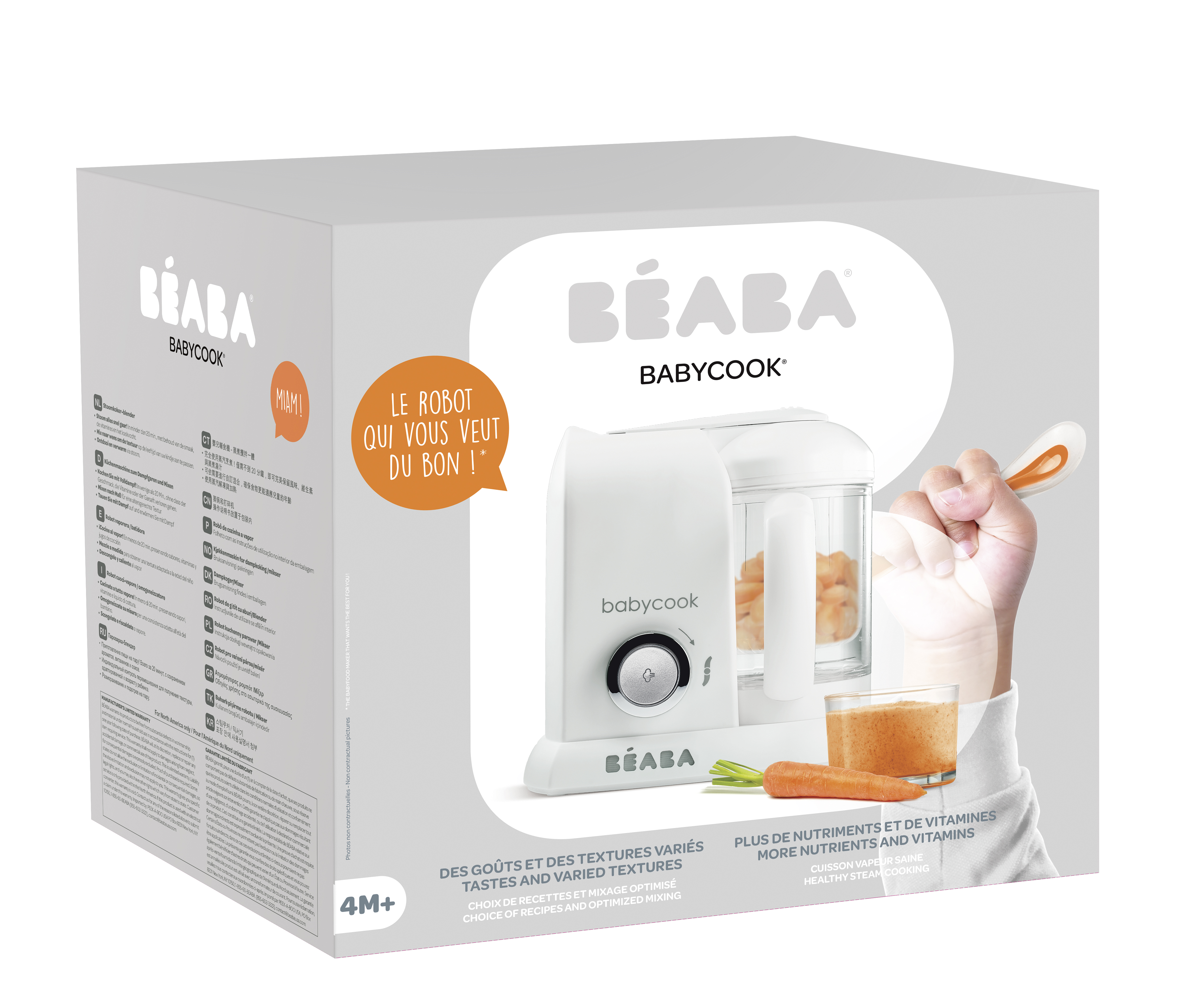 Пароварка блендер для детского питания BEABA Babycook Solo белый - фото 5