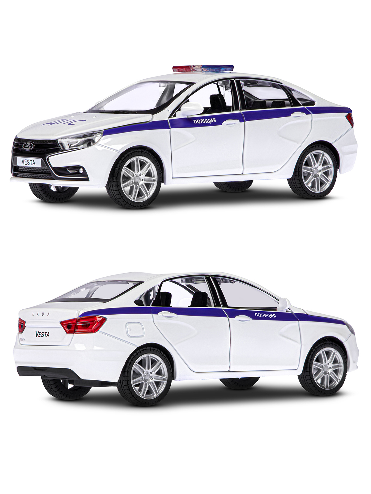 Полицейская машина АВТОпанорама LADA Vesta 1:24 JB1251151 - фото 7