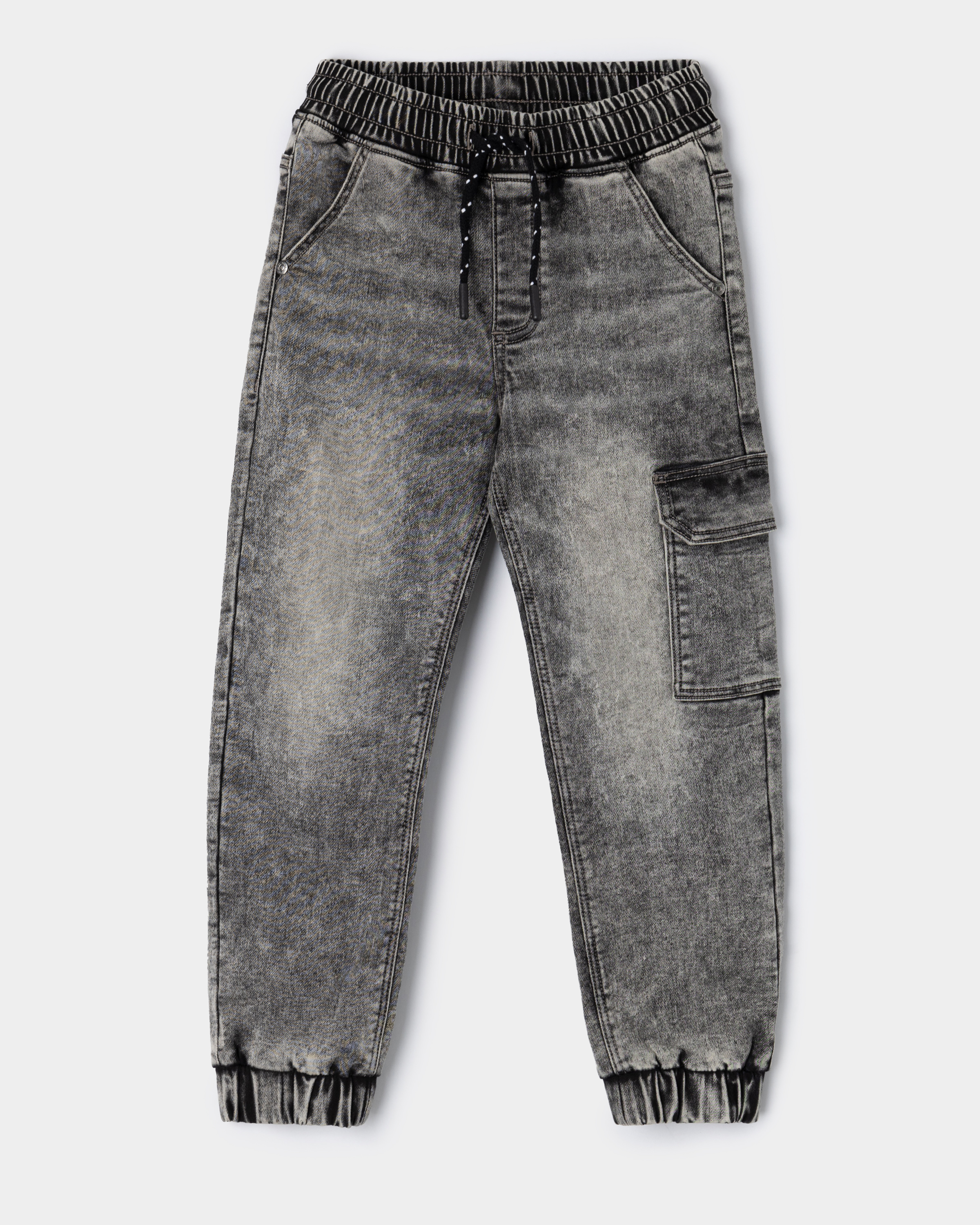 Изображение товара Джинсы-джоггеры для мальчика Futurino 122 серого цвета с карманами