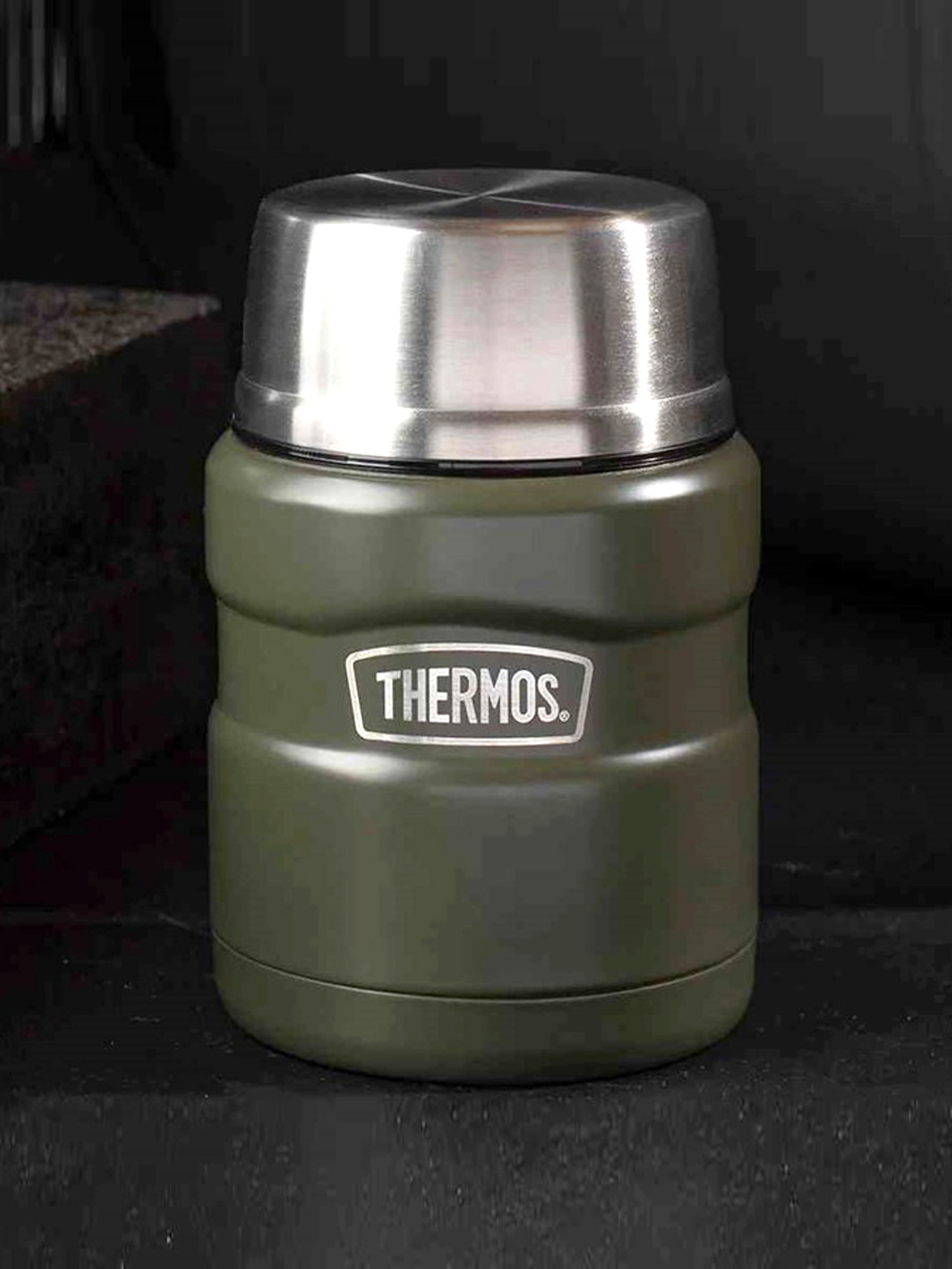 Термос для еды супа 470 мл с ложкой THERMOS KING-3000 хаки – нержавеющая сталь герметичный тепло/холод 9/14 часов - фото 16