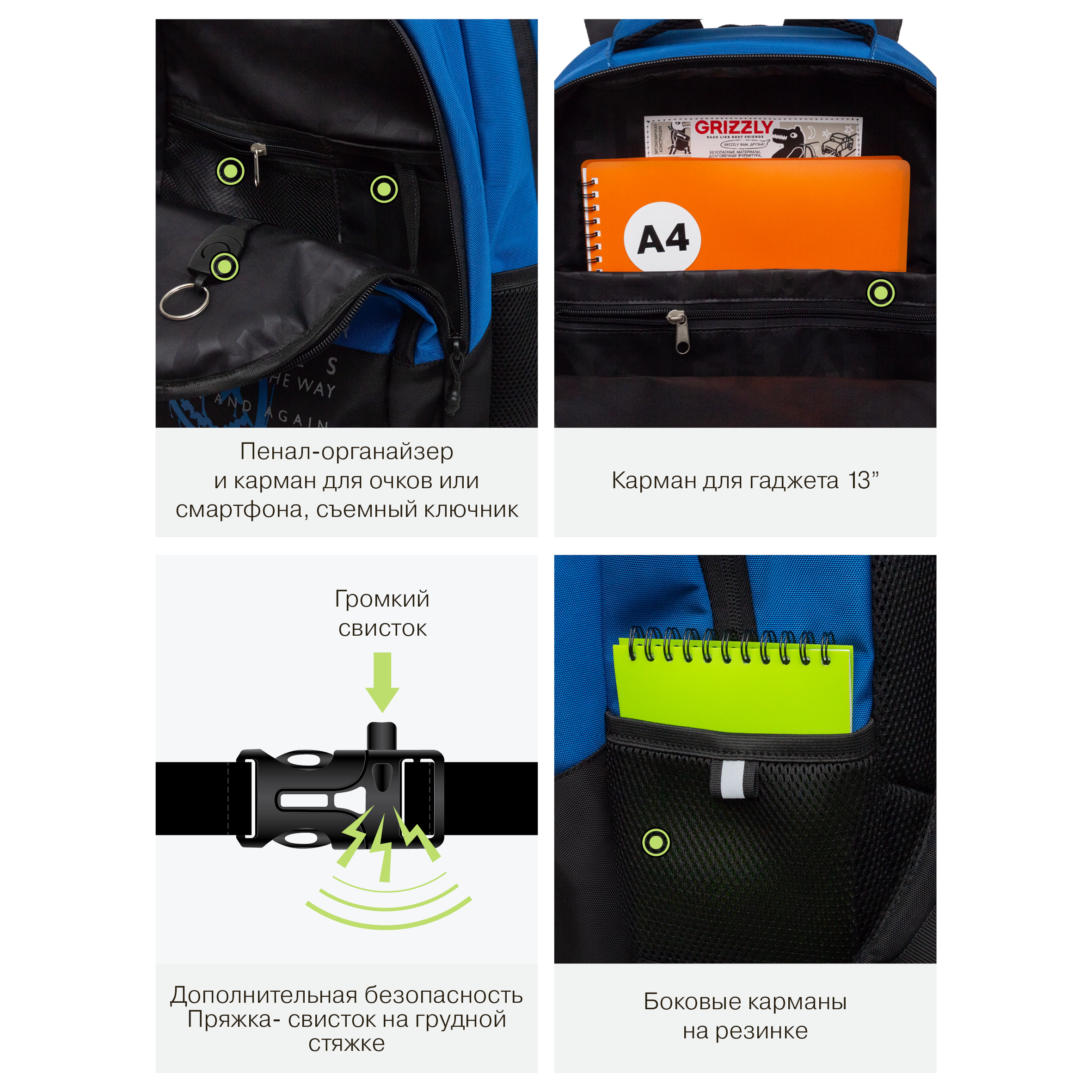 Рюкзак Grizzly для мальчика - фото 11