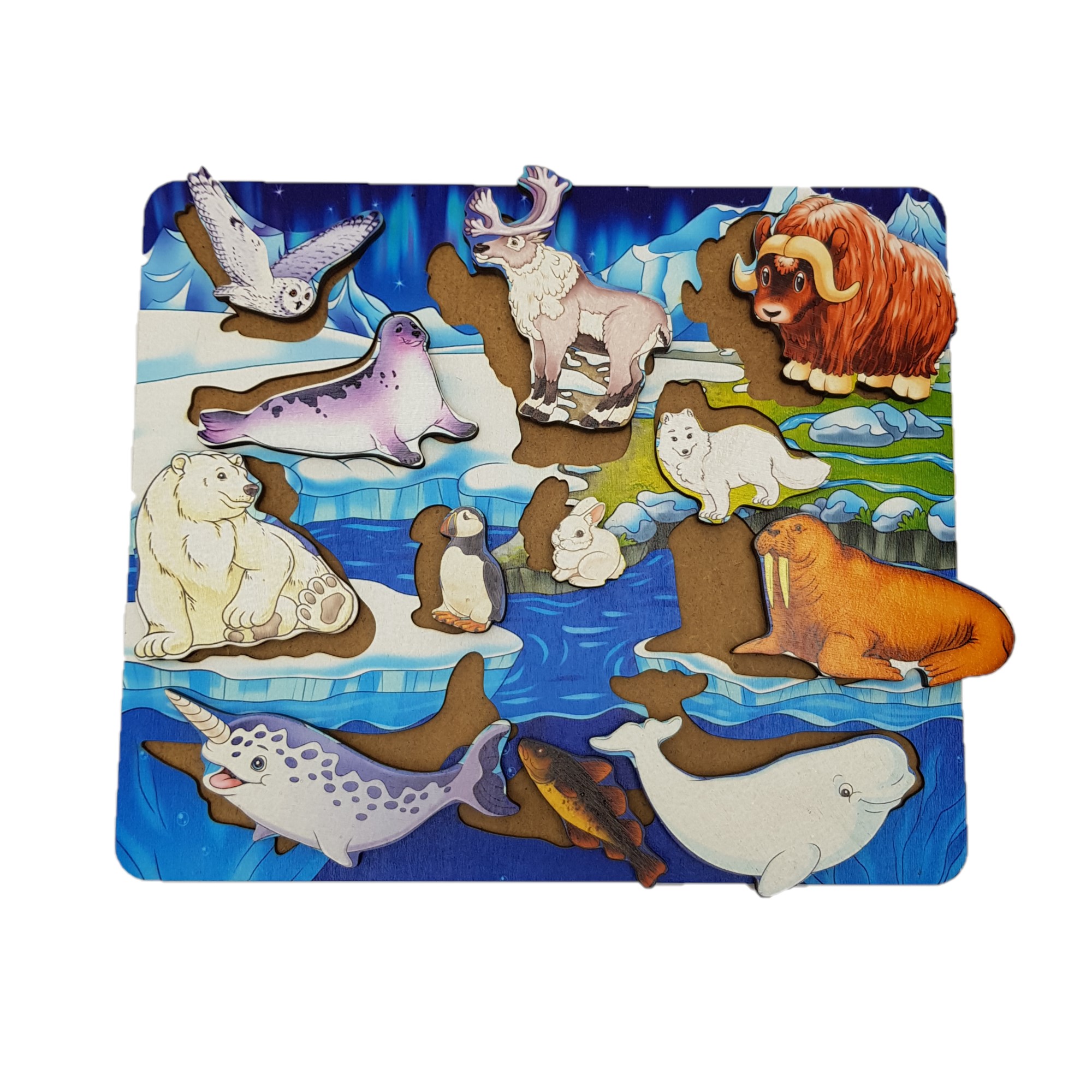 Игрушка Нескучные игры рамка-вкладыш Кто живет в Арктике - фото 1