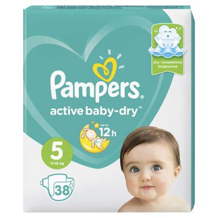 Подгузники Pampers Active Baby-Dry 5 (11-16 кг) 38 шт.