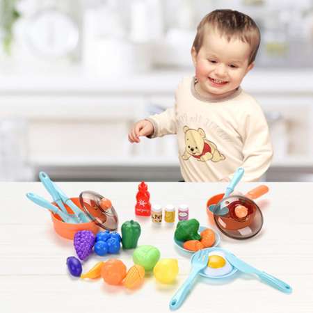 Игрушечная кухня SHARKTOYS с аксессуарами: 30 шт.