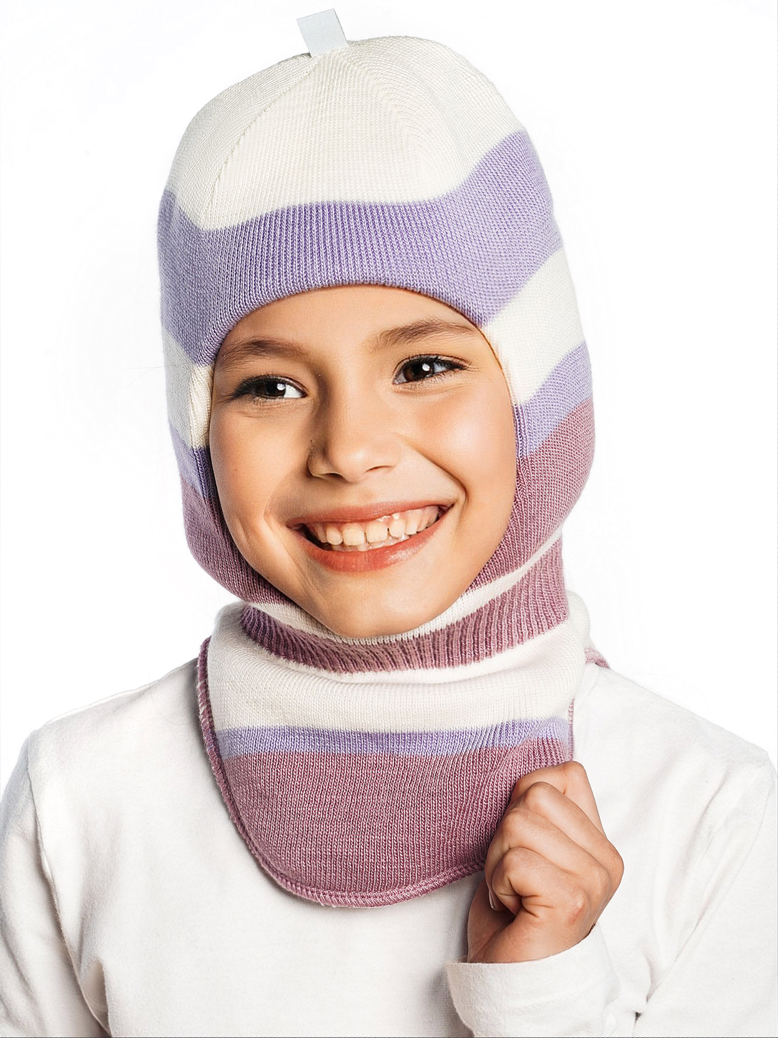 Шапка ПриКиндер U-W_232205 Цвет: Сиреневый - фото 1