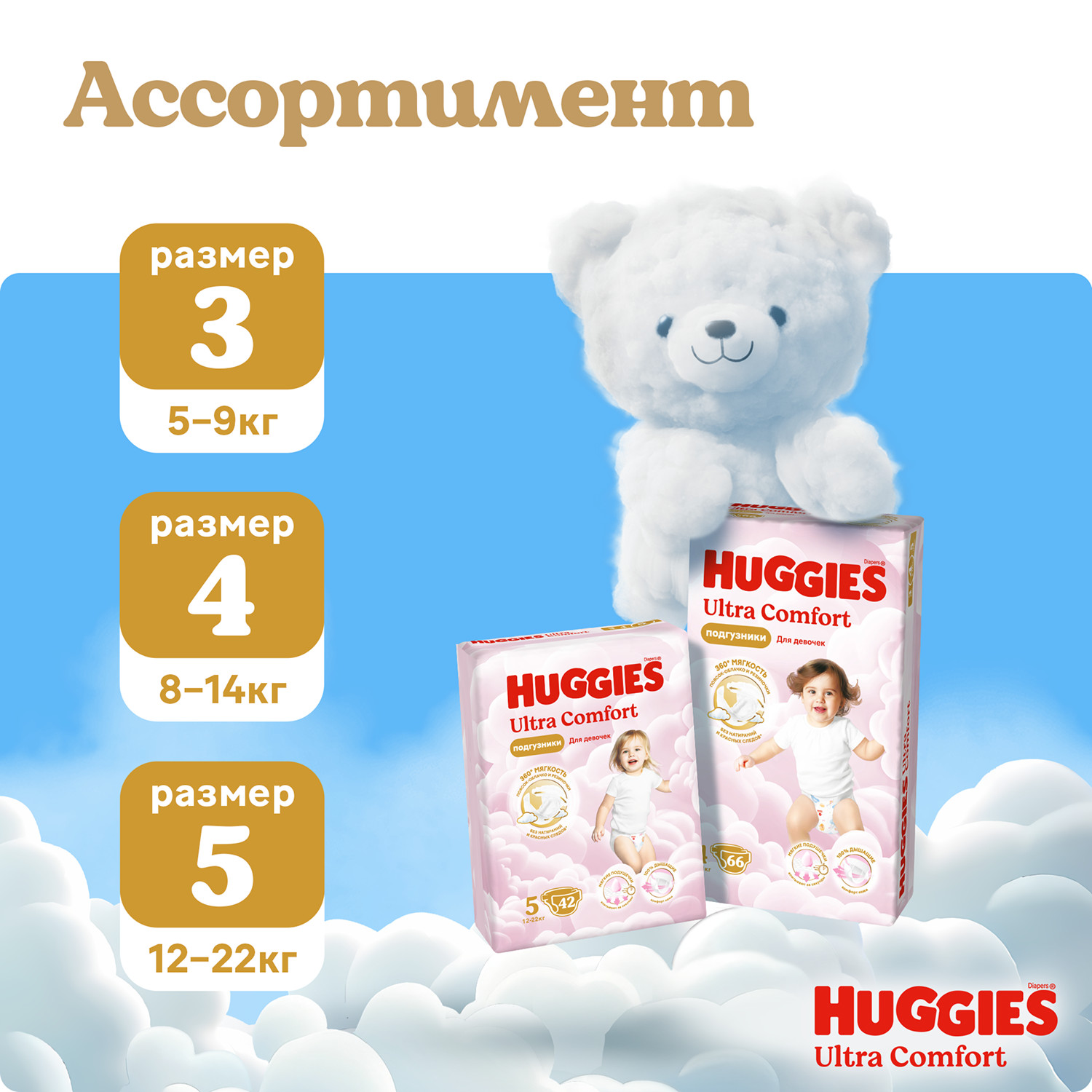 Подгузники Huggies Ultra Comfort для девочек 5 (12-22 кг) 64 шт. - фото 15