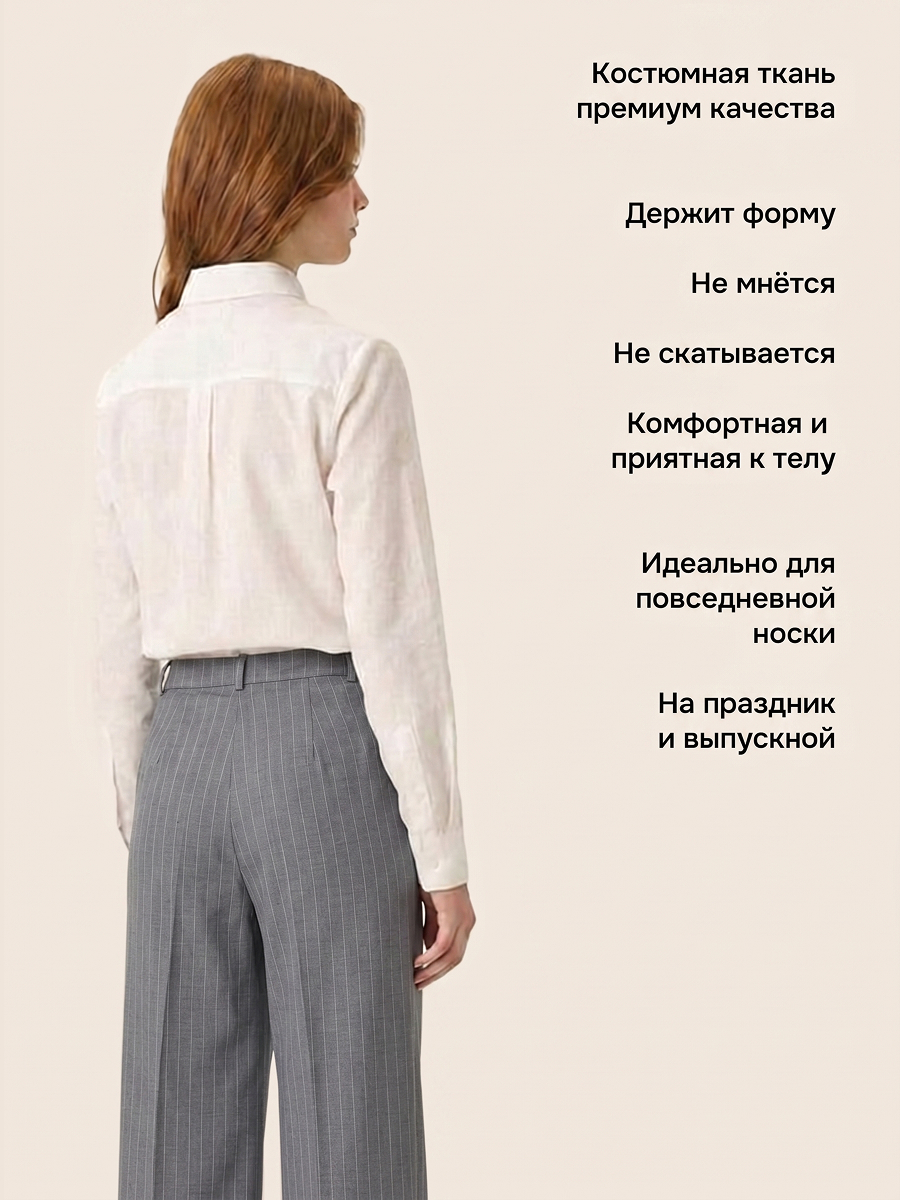 Брюки NIKASTYLE 2ш72426 серая полоска - фото 5
