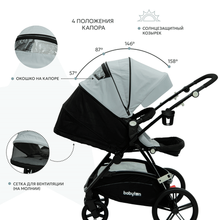 Коляска прогулочная Babyton Urban Plus Grey