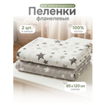 Пелёнка Чудо-Чадо Тренды фланель 85х120 см 2 шт.